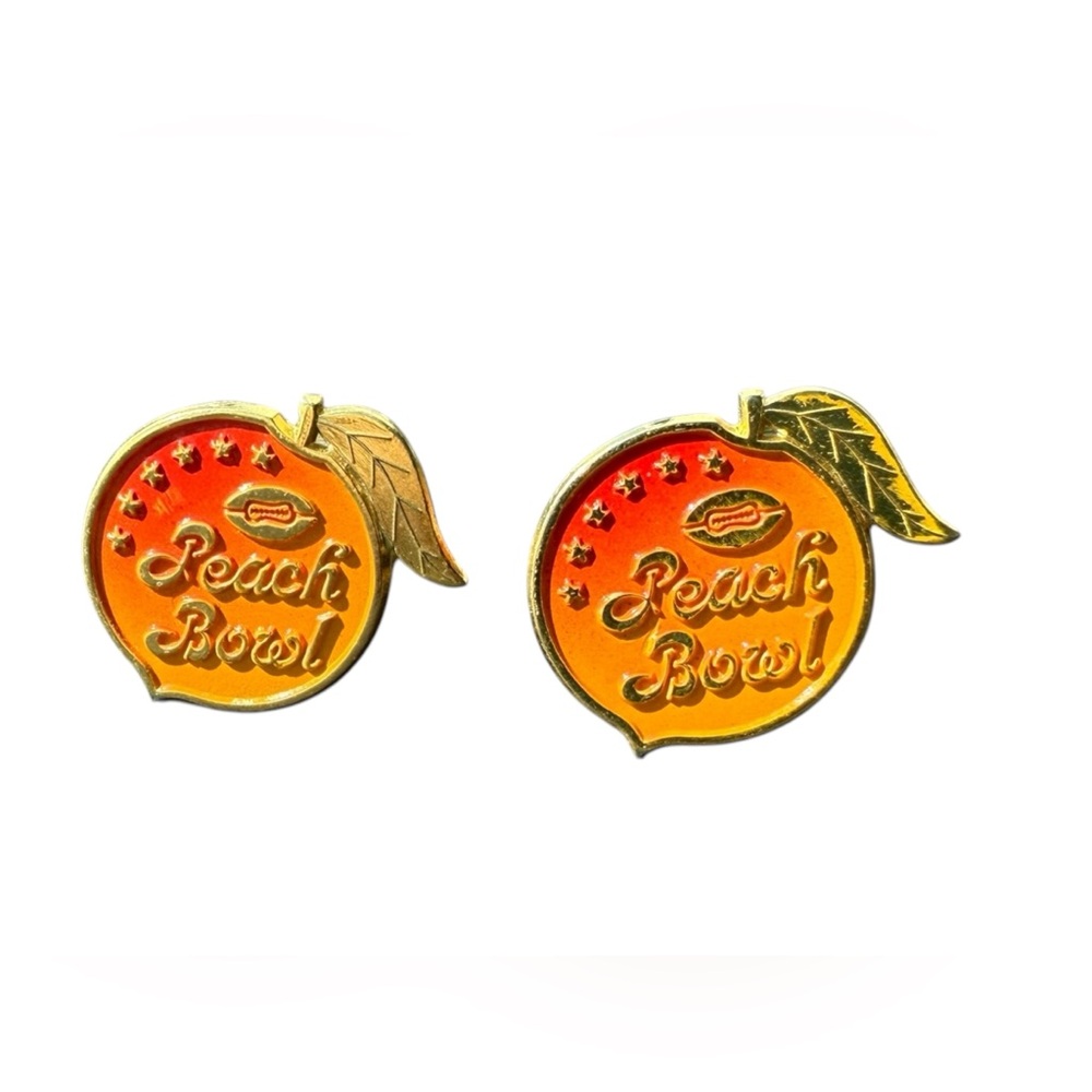 Rare Vintage 1970s Peach Bowl Cufflinks 1971 1972 NC State Georgia Tech